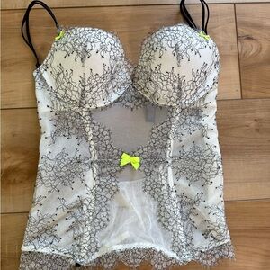 Victoria's Secret Lace Chemise with Neon Accents